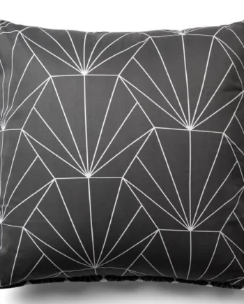 Pudebetræk 60x63 Cm Hexagon Grå 100  Bomuldssatin