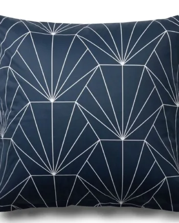 Pudebetræk 60x63 Cm Hexagon Mørkeblå 100  Bomuldssatin