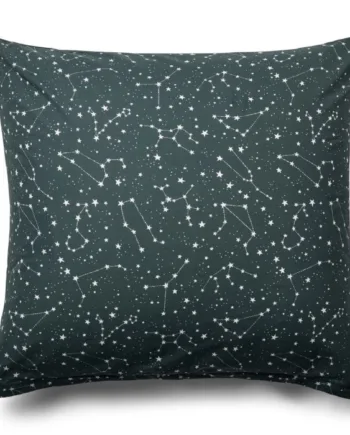 Pudebetræk 60x63 Cm Hovedpudebetræk   100  Bomuld Zodiac Grøn Stjernebillede Borg Living