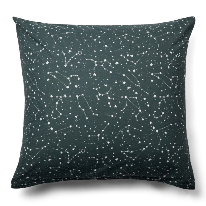 Pudebetræk 60x63 Cm Hovedpudebetræk 100 Bomuld Zodiac Grøn Stjernebillede Borg Living