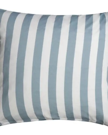 Pudebetræk 60x63 Cm Nordic Stripe Støvet Blå Blå Og Hvid 100  Bomuldssatin