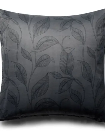 Pudebetræk 60x63 Cm Sort Hovedpudebetræk Med Blade Satin Pudebetræk In Style