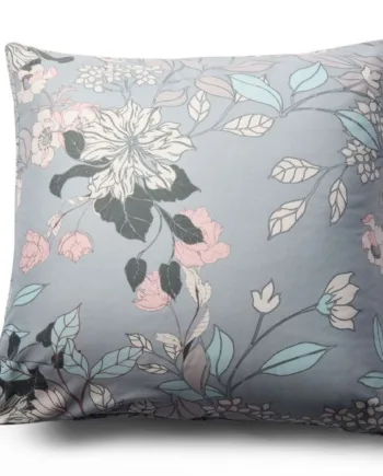 Pudebetræk 60x63 Cm Støvet Blåt Hovedpudebetræk Med Blomster Microfiber Pudebetræk In Style
