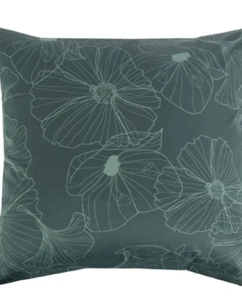 Pudebetræk 60x63 Cm Vendbart Design   100  Bomuldssatin Big Flower Grøn Fra By Night
