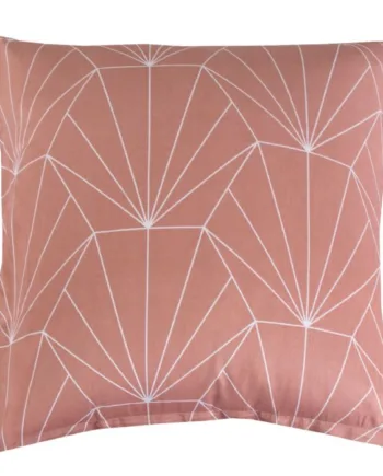 Pudebetræk 60x63 Cm Vendbart Design   100  Bomuldssatin Hexagon Peach Fra By Night