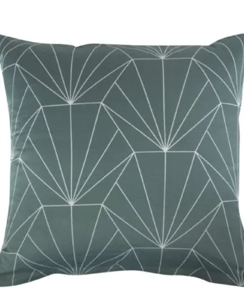 Pudebetræk 60x63 Cm Vendbart Design   100  Bomuldssatin Hexagon Støvet Grøn Fra By Night