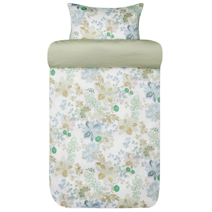 Satin Sengetøj Blødt Bomuldssatin Sengesæt 140x200 Cm Cassandra Light Green Sengelinned Fra Høie Of Scandinavia