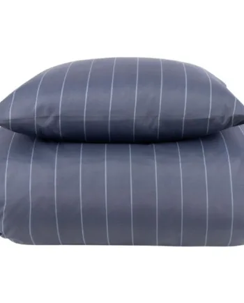 Dobbelt Sengetøj 200x220 Cm Blå Stribet Sengesæt Borg Living Dobbelt Dynebetræk   Polycotton