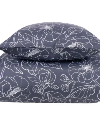 Sengetøj 140x200 Cm Blåt Blomstret Sengesæt Borg Living Sengelinned   Polycotton