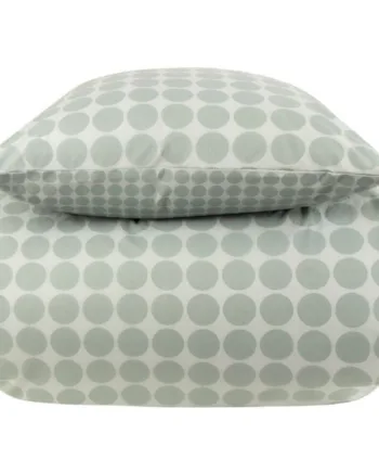 Sengetøj 200x220 Cm Circle Green Prikket Sengetøj 100  Bomuld Borg Living Dobbelt Dynebetræk