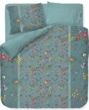 Sengetøj Dobbeltdyne 200x200cm Petites Fleurs Blue Sengesæt Med       Design 100  Bomuld Pip Studio Sengetøj