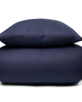 Sengetøj 140x200 Cm Ensfarvet Mørkeblåt Sengesæt Microfiber Sengelinned In Style Sengelinned