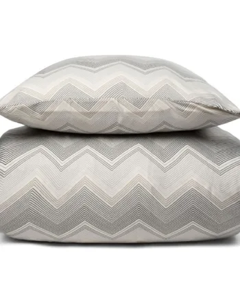 Sengetøj 140x200 Cm Gråt Zig Zag Mønstret Sengesæt Microfiber Sengelinned In Style Sengelinned