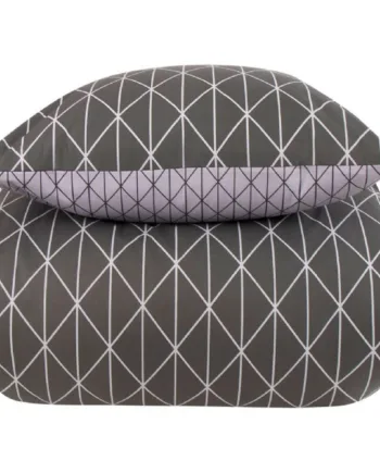 Sengetøj 200x200 Cm Harlequin Grey Sengesæt 100  Bomuld Borg Living Dobbelt Dynebetræk