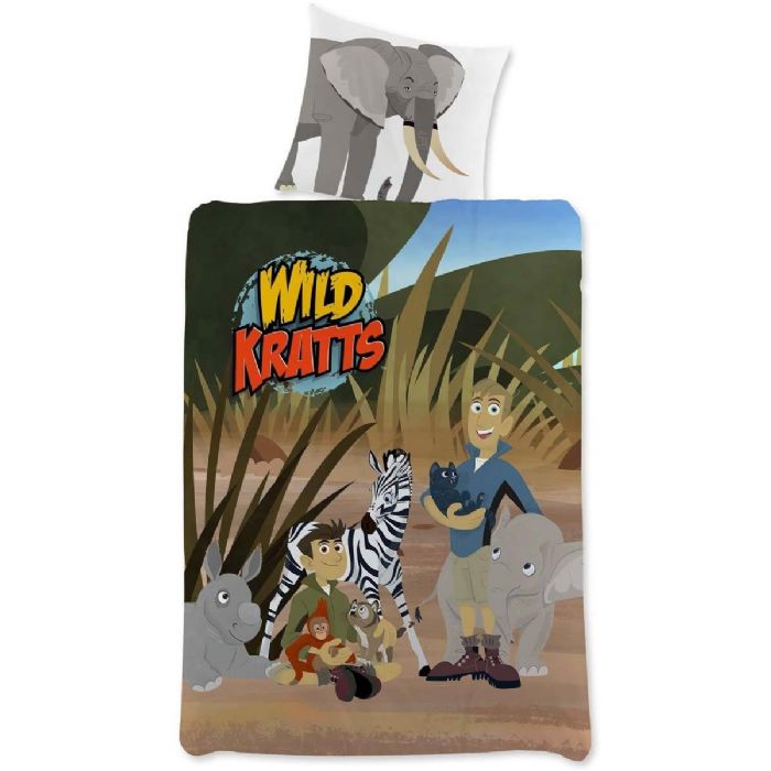 Sengetøj 140x200 Cm Wild Kratts Sengesæt Kendt Fra Dr Ramasjang Dynebetæk   100  Bomuld