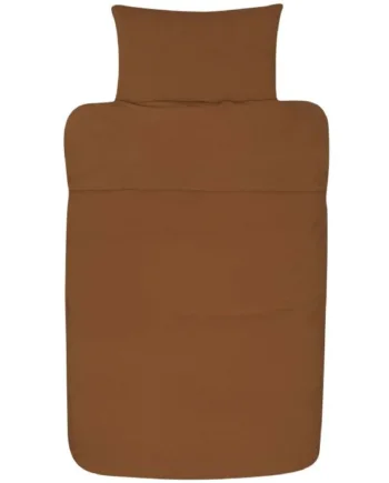 Sengetøj 140x200 Cm Ensfarvet Kanel Sengesæt Høie Sengesæt   100  Stenvasket Bomuld