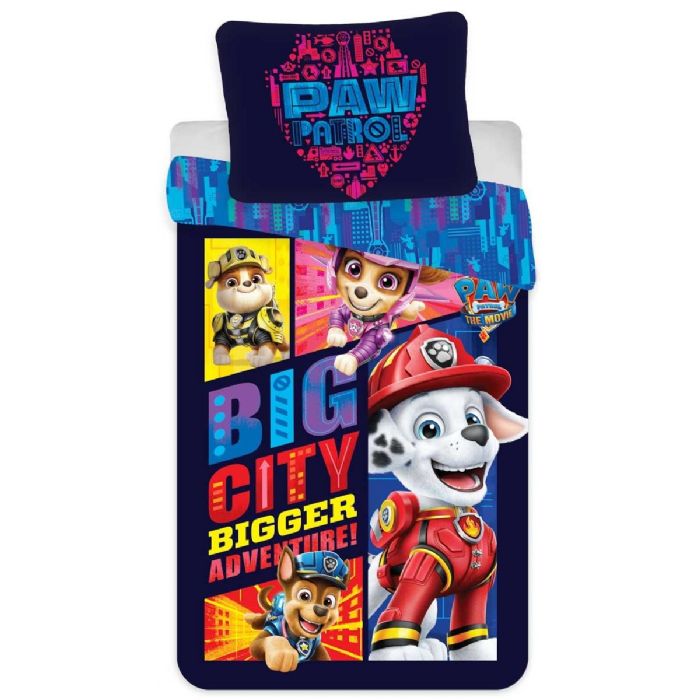 Sengetøj 150x210 Cm Paw Patrol The Movie       Sengesæt Dynebetræk   100  Bomuld