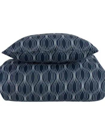 Sengetøj 140x220 Cm Wave Blåt Sengesæt In Style Sengelinned   Mikrofiber