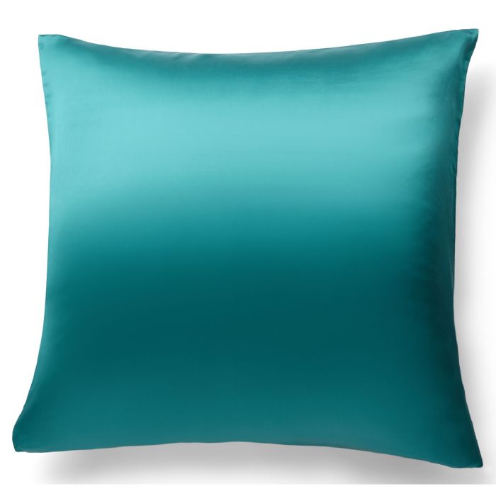 Silke Pudebetræk 60x63 Cm Tyrkis Farvet Pudebetræk 100  Morbærsilke By Borg