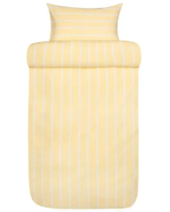 Stribet Sengetøj 140x220 Cm 100  Ekstra Fin Bomuld Sander Yellow Sengelinned Fra Høie Of Scandinavia