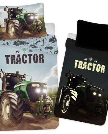 Traktor Junior Sengetøj 100x140 Cm Traktor Sengesæt Glow In The Dark Sengetøj 100  Bomuld
