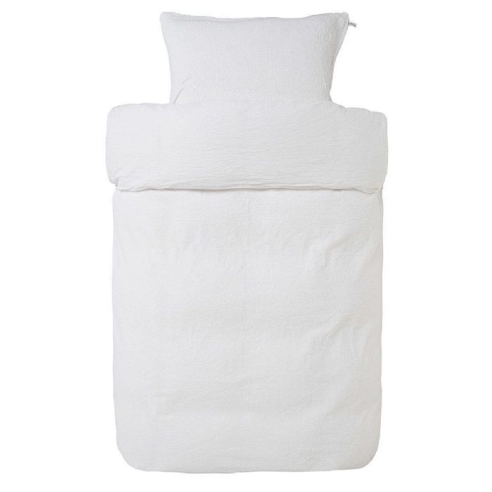 Vævet Krepp Baby Sengetøj 70x100 Cm Allergivenligt Hvid Krepp Sengesæt   100  Bomuld Høie Of Scandinavia Pure White