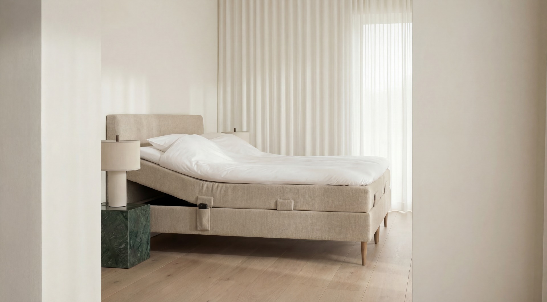 Dunlopillo Soul Elevationsseng 90x200 Cm Inkl Wave Topmadras 50 Mm