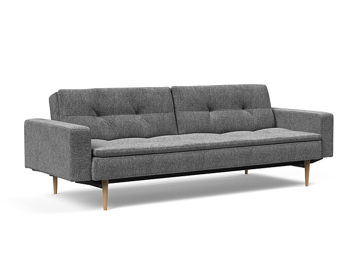 Innovation Dublexo Sovesofa Med Polstret Armlæn Liggemål 115x210 Cm-563 Hovedpude Largeys