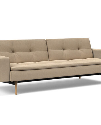 Innovation  Dublexo Sovesofa Med Polstret Armlæn Liggemål 115x210 Cm-587 Hovedpude Largeys
