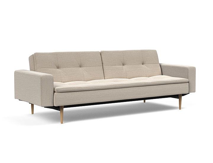 Innovation Dublexo Sovesofa Med Polstret Armlæn Liggemål 115x210 Cm-612 Hovedpude Largeys