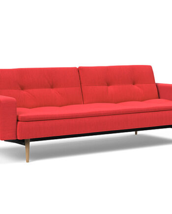 Innovation  Dublexo Sovesofa Med Polstret Armlæn Liggemål 115x210 Cm-511  Hovedpude Largeys