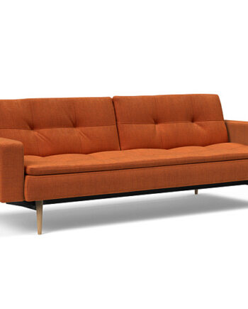Innovation  Dublexo Sovesofa Med Polstret Armlæn Liggemål 115x210 Cm-512 Hovedpude Largeys