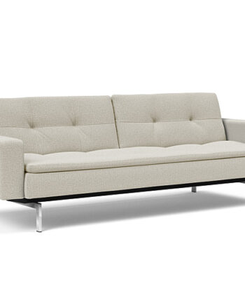 Innovation  Dublexo Sovesofa Med Polstret Armlæn Liggemål 115x210 Cm-527-krom