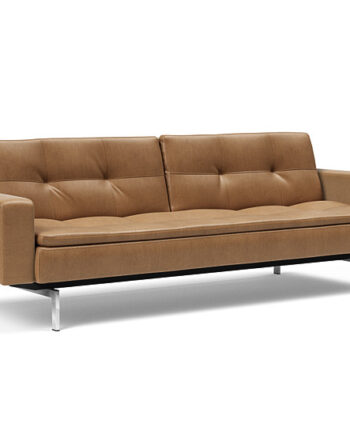 Innovation  Dublexo Sovesofa Med Polstret Armlæn Liggemål 115x210 Cm-551 -krom