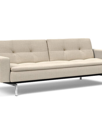 Innovation  Dublexo Sovesofa Med Polstret Armlæn Liggemål 115x210 Cm-586-krom
