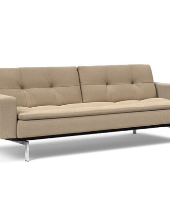 Innovation  Dublexo Sovesofa Med Polstret Armlæn Liggemål 115x210 Cm-587-krom