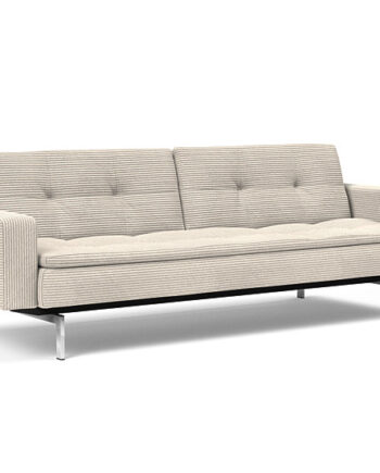 Innovation  Dublexo Sovesofa Med Polstret Armlæn Liggemål 115x210 Cm-594-krom