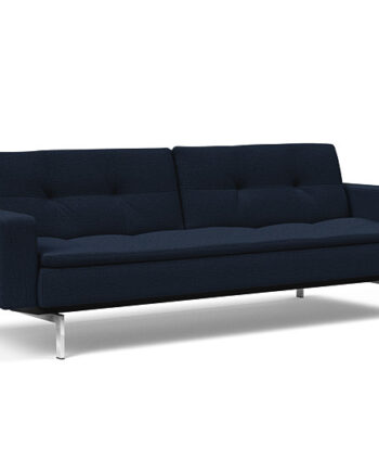 Innovation  Dublexo Sovesofa Med Polstret Armlæn Liggemål 115x210 Cm-528 -krom
