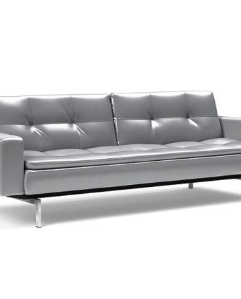 Innovation  Dublexo Sovesofa Med Polstret Armlæn Liggemål 115x210 Cm-688-krom