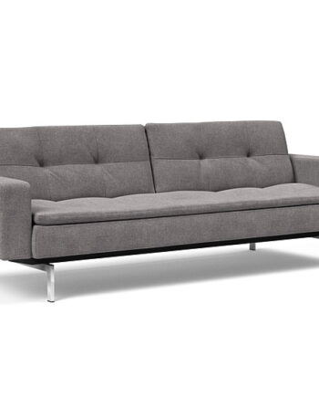 Innovation  Dublexo Sovesofa Med Polstret Armlæn Liggemål 115x210 Cm-217 -krom