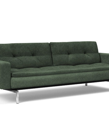 Innovation  Dublexo Sovesofa Med Polstret Armlæn Liggemål 115x210 Cm-281-krom