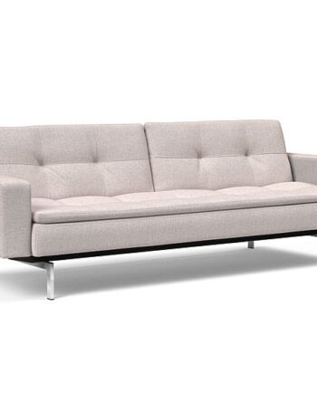 Innovation  Dublexo Sovesofa Med Polstret Armlæn Liggemål 115x210 Cm-300 -krom