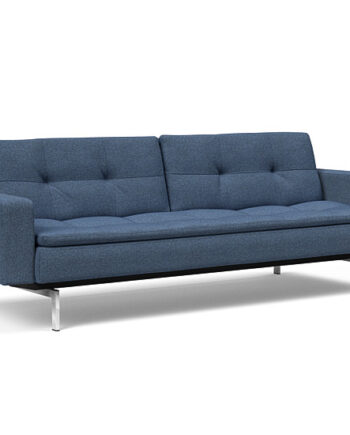 Innovation  Dublexo Sovesofa Med Polstret Armlæn Liggemål 115x210 Cm-302-krom