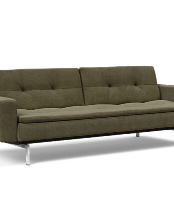 Innovation  Dublexo Sovesofa Med Polstret Armlæn Liggemål 115x210 Cm-316-krom