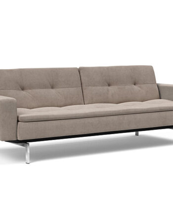 Innovation  Dublexo Sovesofa Med Polstret Armlæn Liggemål 115x210 Cm-318-krom
