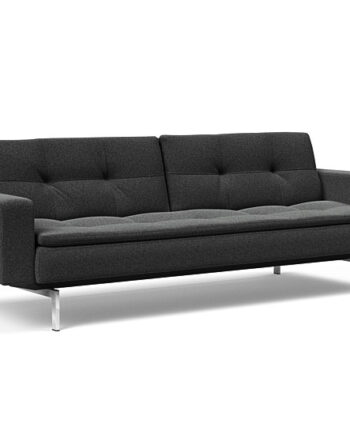 Innovation  Dublexo Sovesofa Med Polstret Armlæn Liggemål 115x210 Cm-529-krom