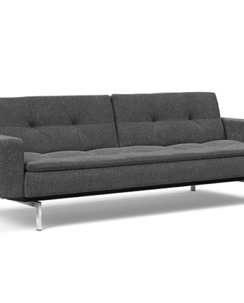 Innovation  Dublexo Sovesofa Med Polstret Armlæn Liggemål 115x210 Cm-350-krom
