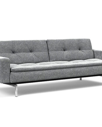 Innovation  Dublexo Sovesofa Med Polstret Armlæn Liggemål 115x210 Cm-351 -krom