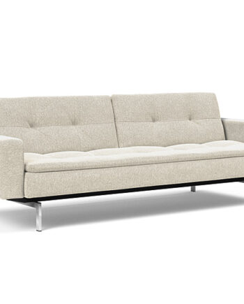 Innovation  Dublexo Sovesofa Med Polstret Armlæn Liggemål 115x210 Cm-357-krom
