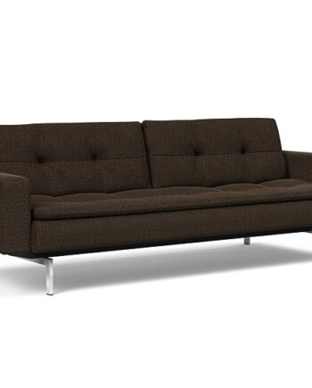 Innovation  Dublexo Sovesofa Med Polstret Armlæn Liggemål 115x210 Cm-358-krom
